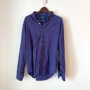 Polo by ralph lauren blue plaid button down shirt